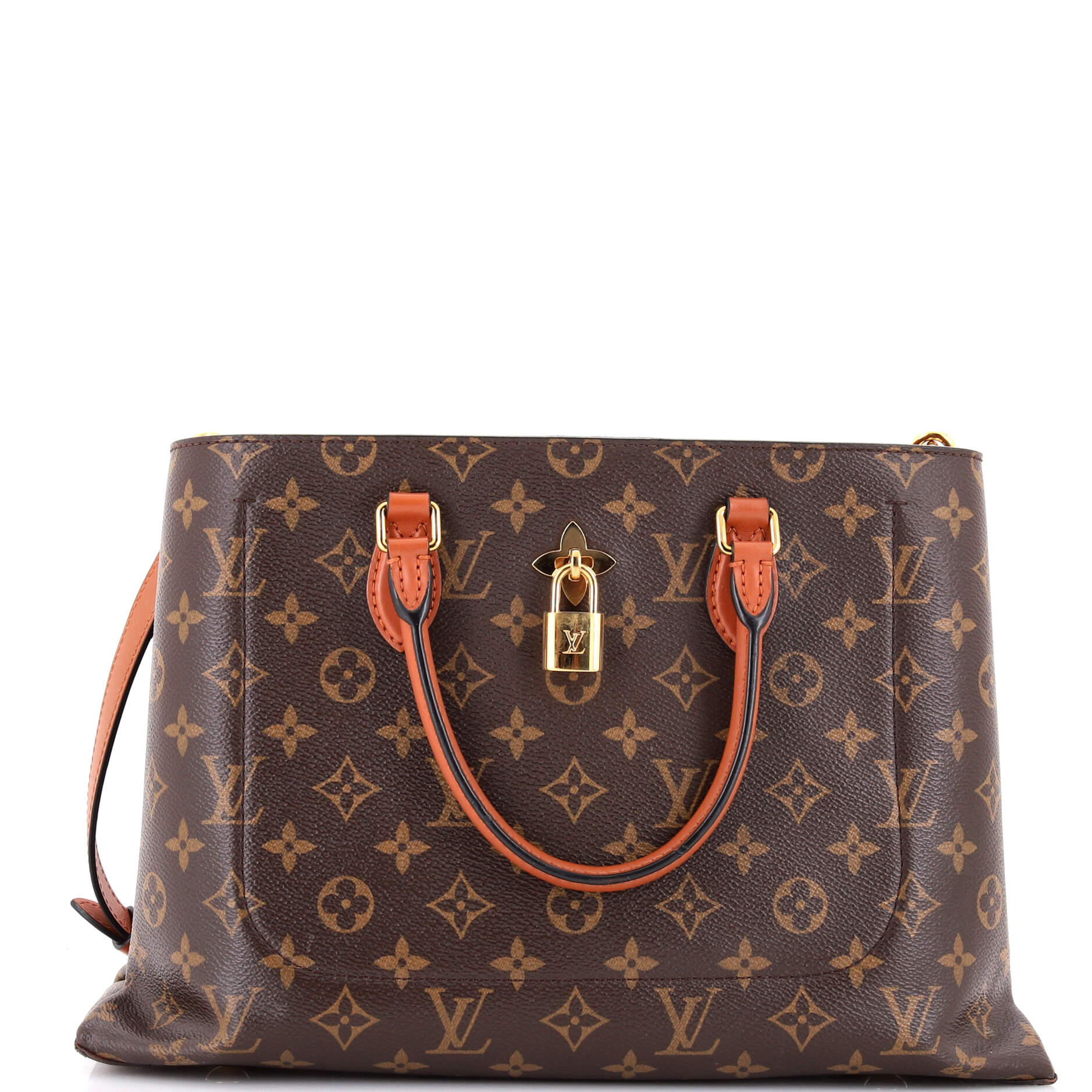 Flower Tote Monogram Canvas with Leather