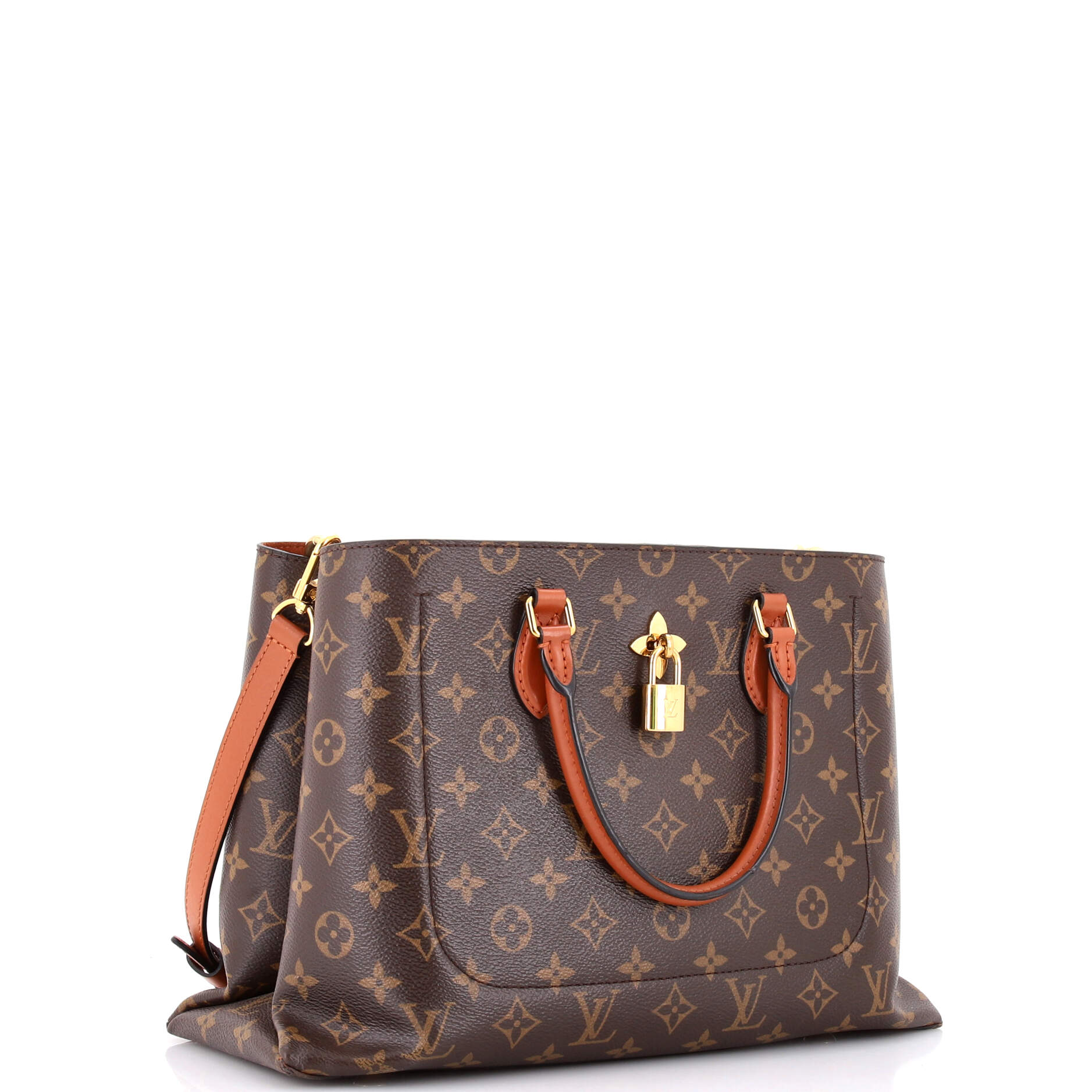 Flower Tote Monogram Canvas with Leather
