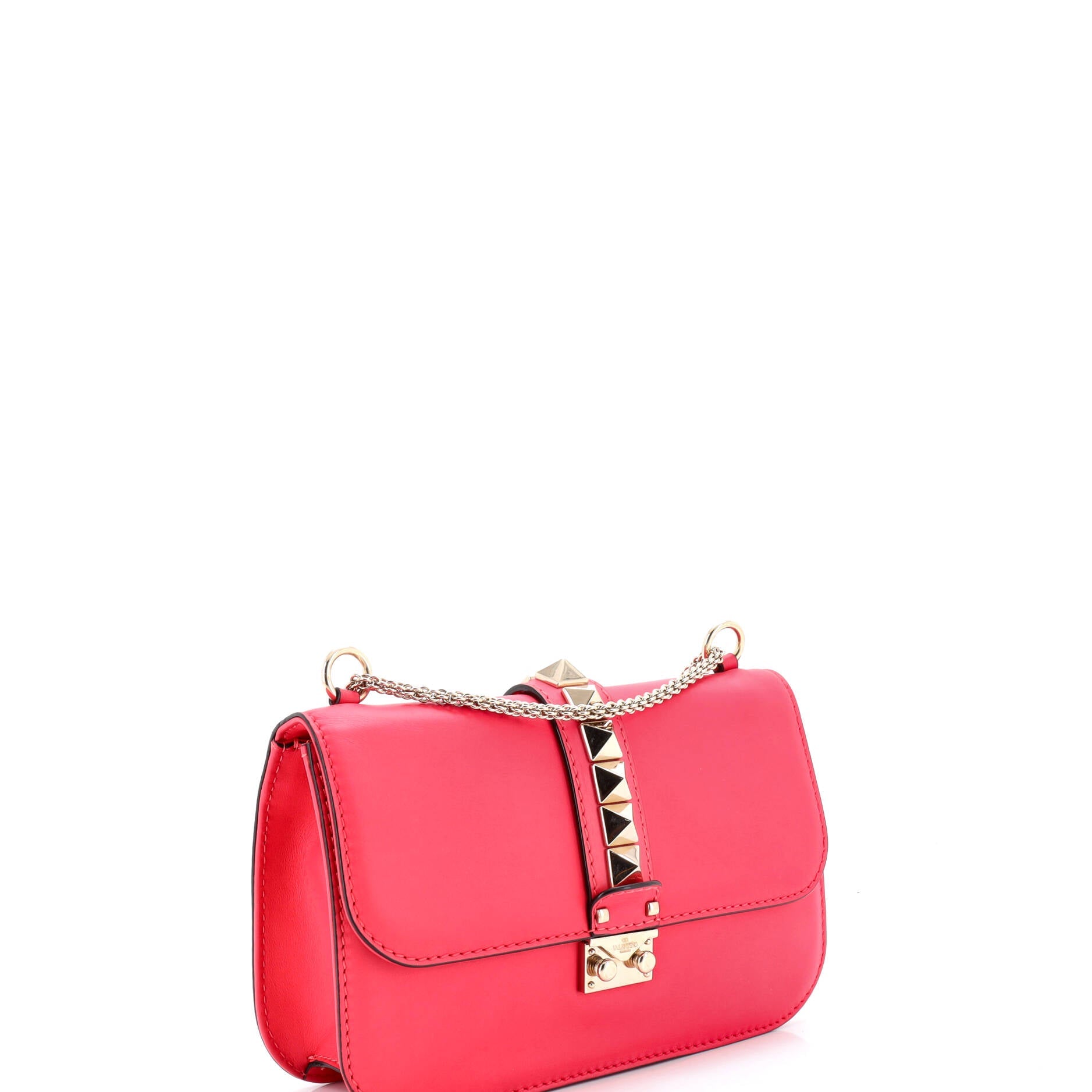 Glam Lock Shoulder Bag Leather Medium