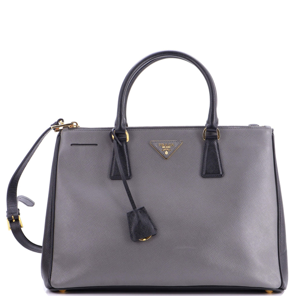 Double Zip Lux Tote Saffiano Leather Medium