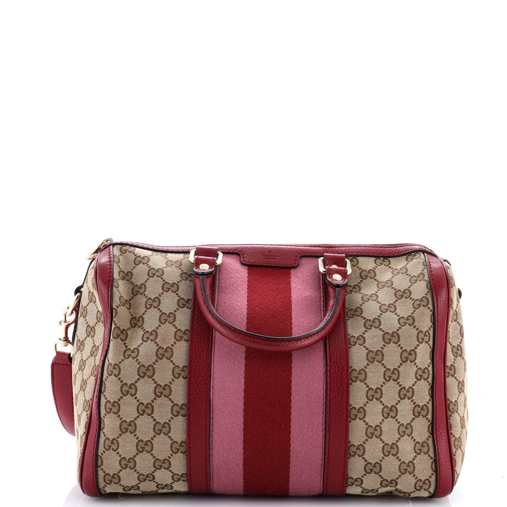 Vintage Web Boston Bag GG Canvas Medium