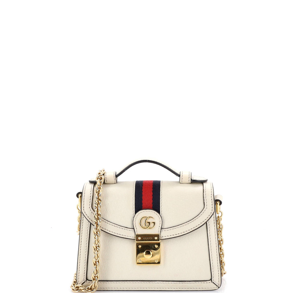 Ophidia Flap Top Handle Bag Leather Mini