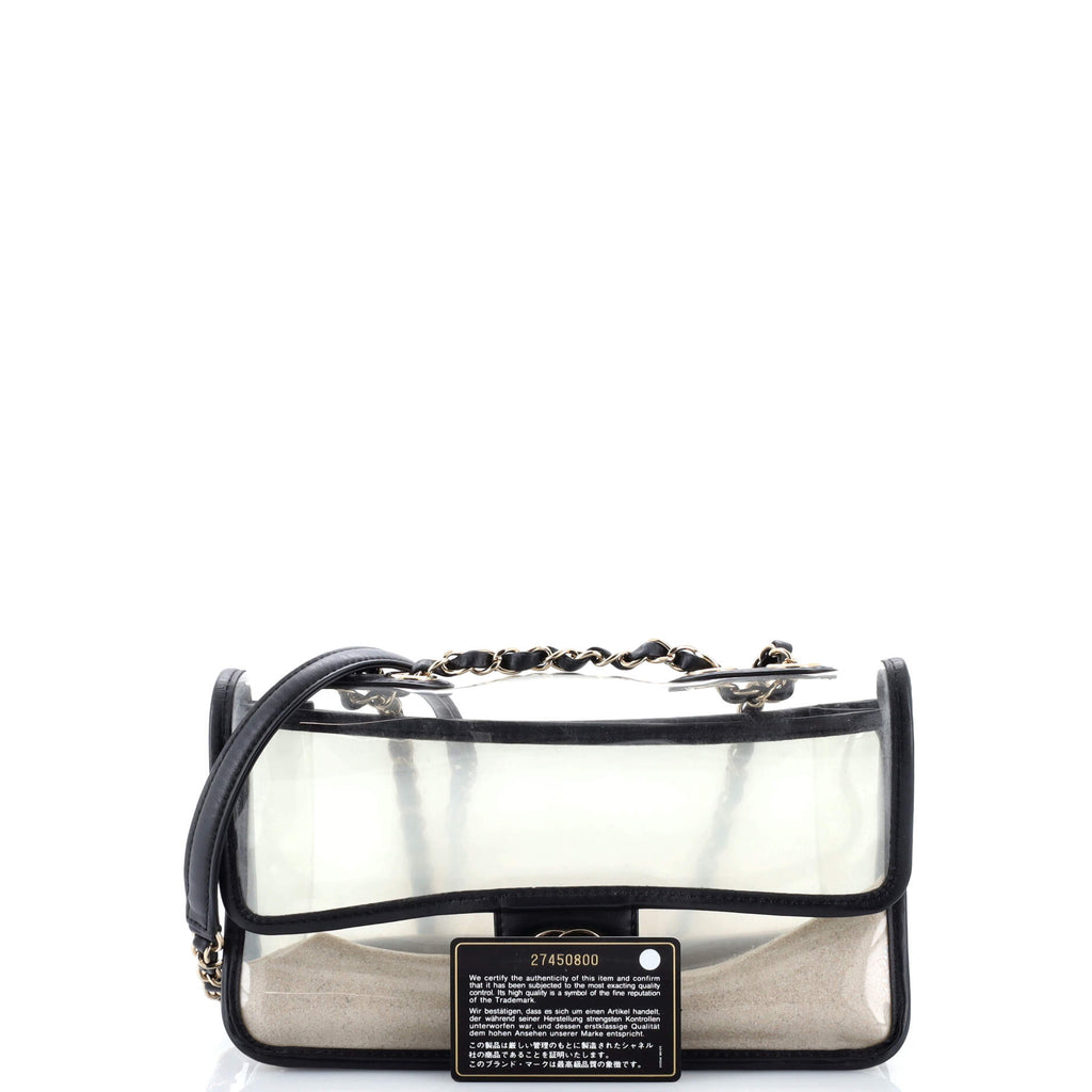 Sand By The Sea Flap Bag PVC with Lambskin Medium