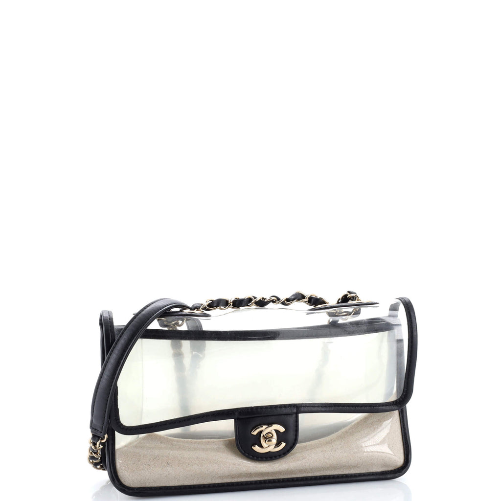 Sand By The Sea Flap Bag PVC with Lambskin Medium