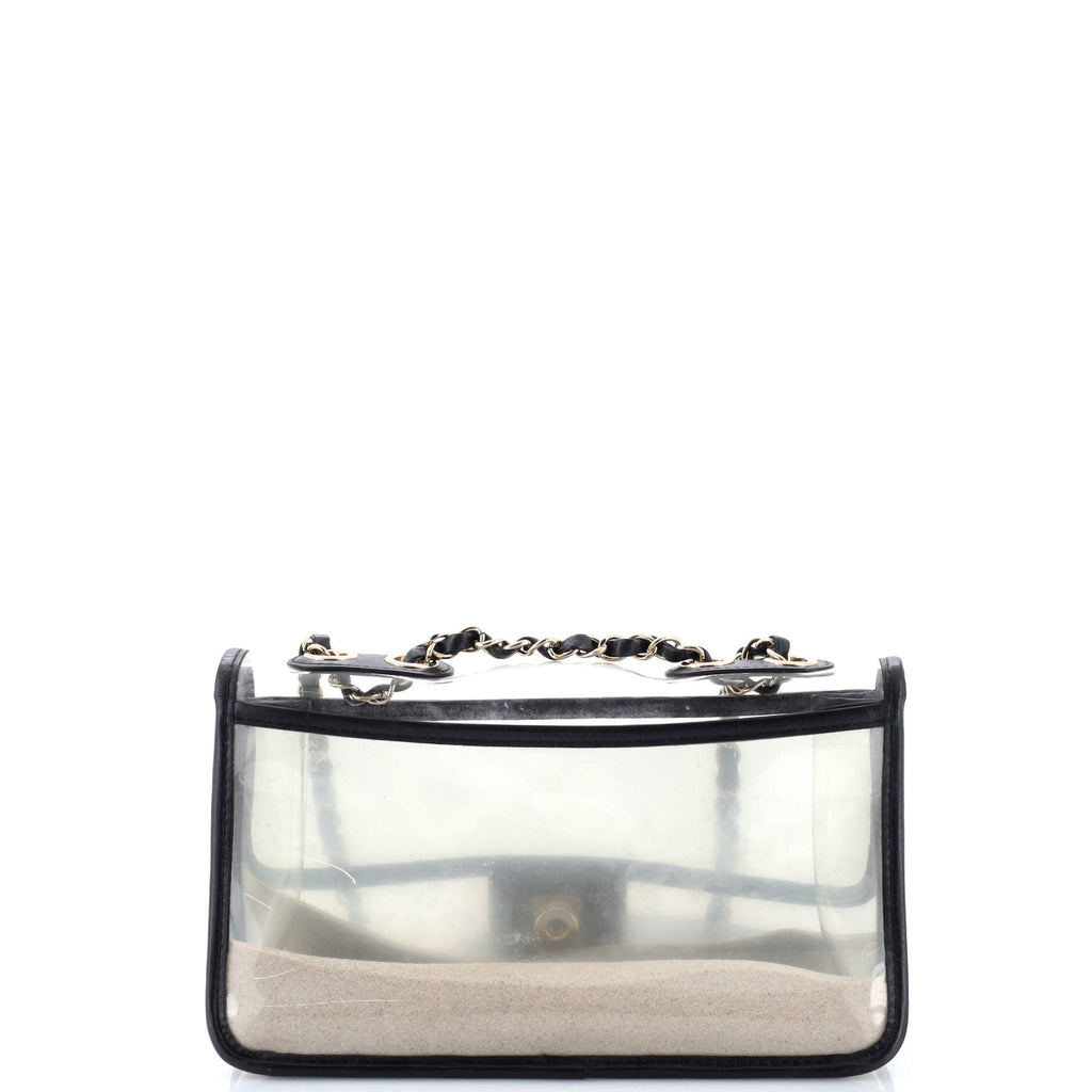 Sand By The Sea Flap Bag PVC with Lambskin Medium