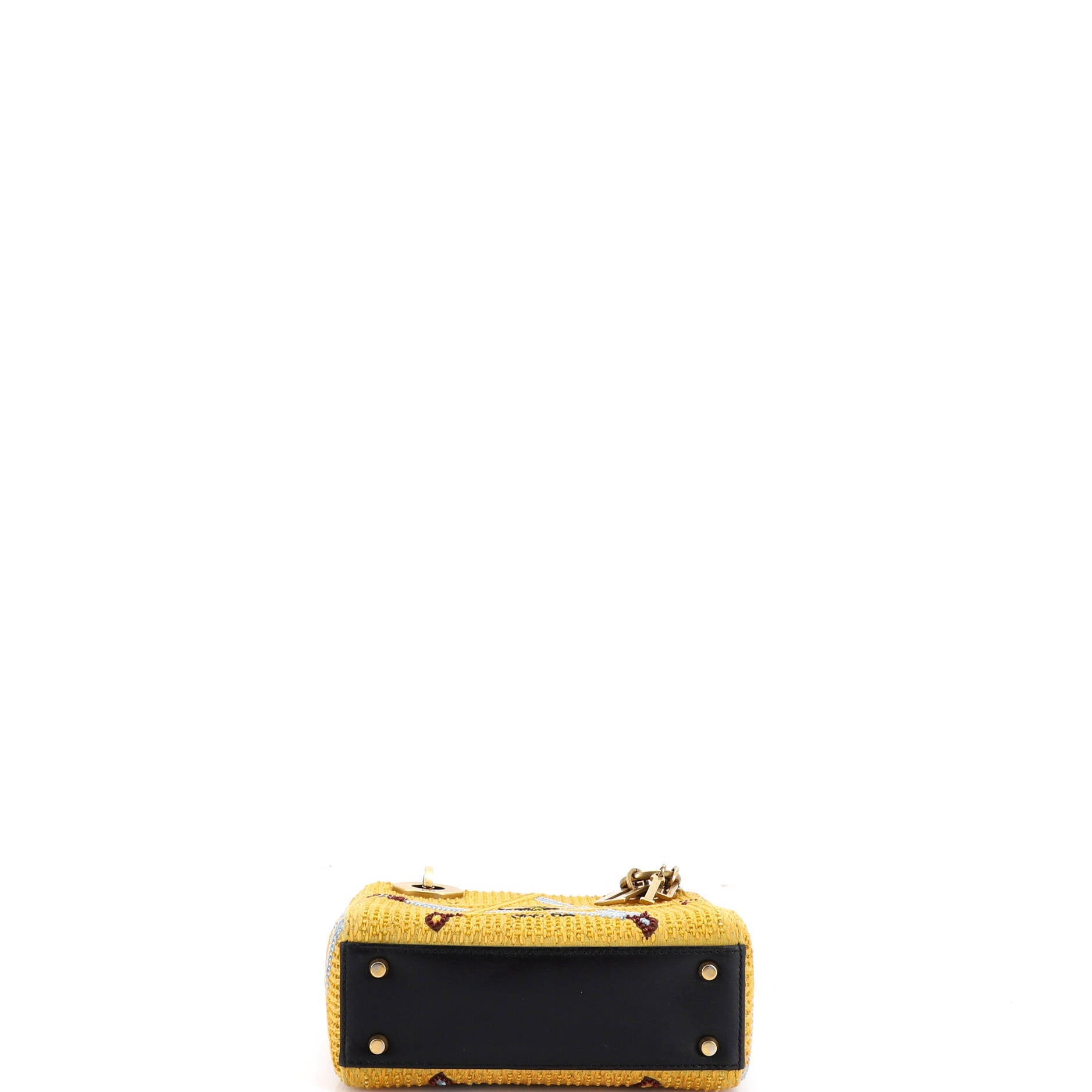 Lady Dior Chain Bag Beaded Embroidered Canvas Mini