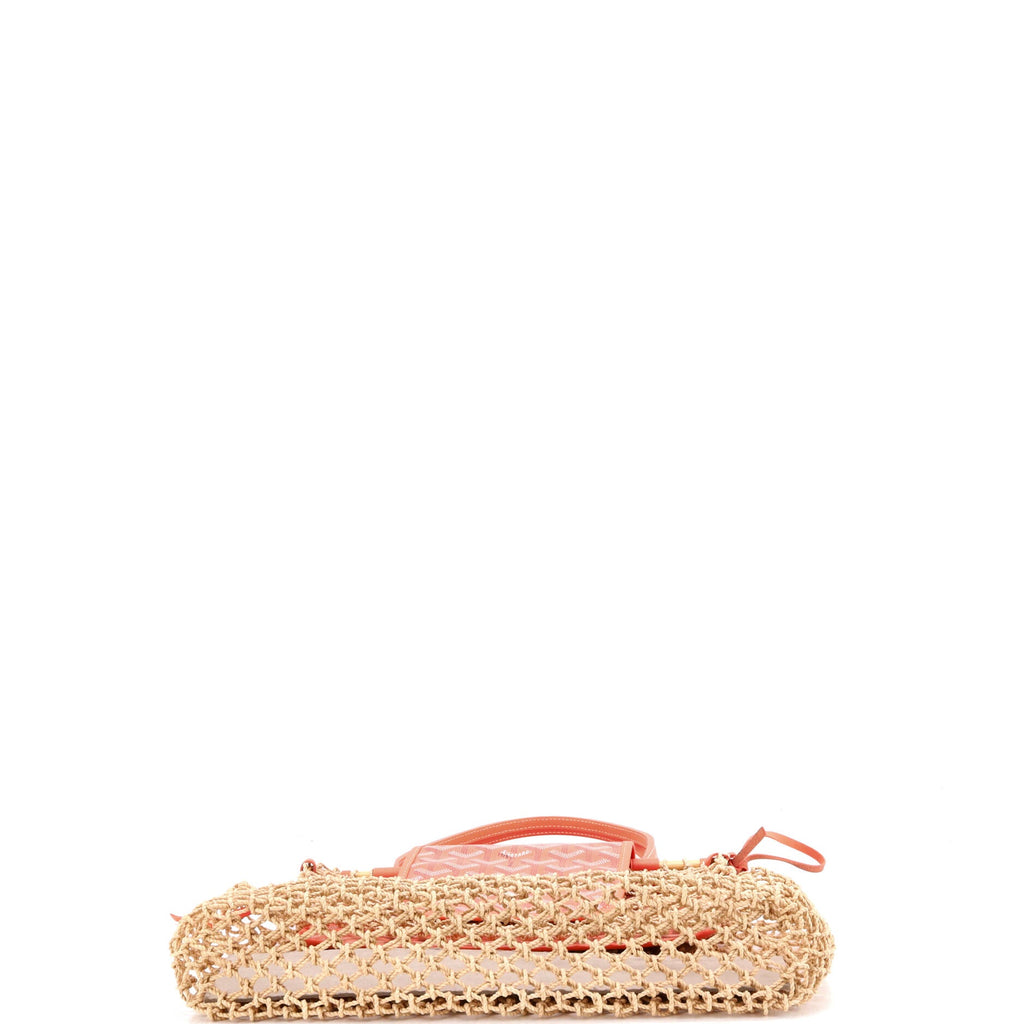 Aligre Bag Raffia Net with Coated Canvas