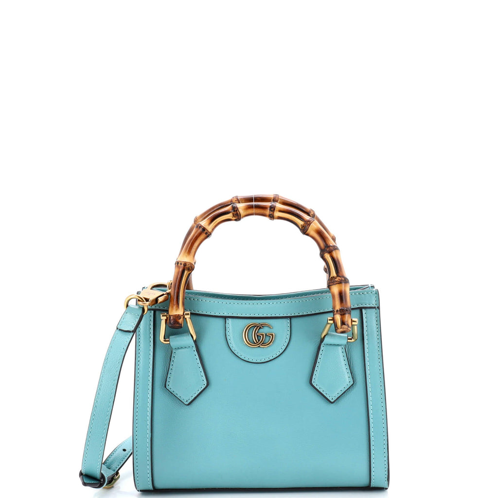 Diana NM Bamboo Handle Tote Leather Mini