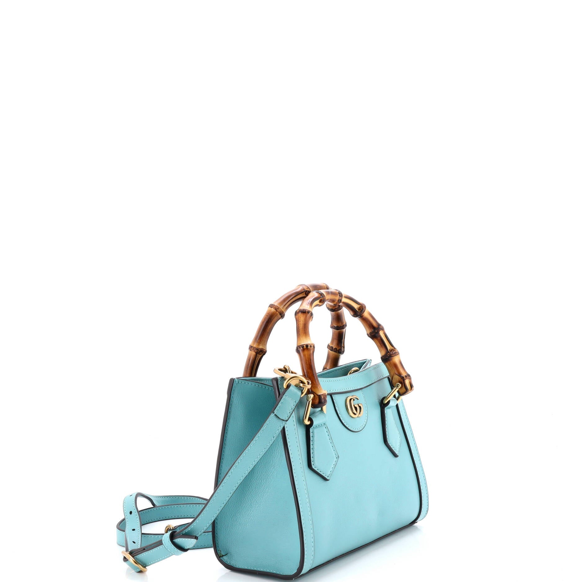 Diana NM Bamboo Handle Tote Leather Mini