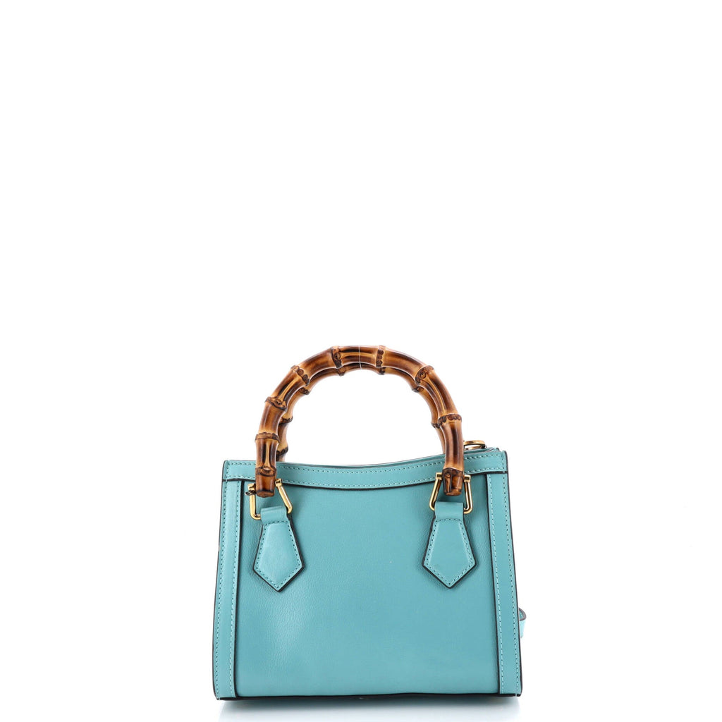 Diana NM Bamboo Handle Tote Leather Mini