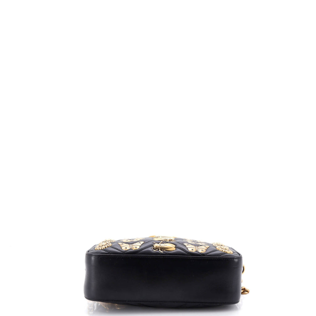 GG Marmont Shoulder Bag Embellished Matelasse Leather Small