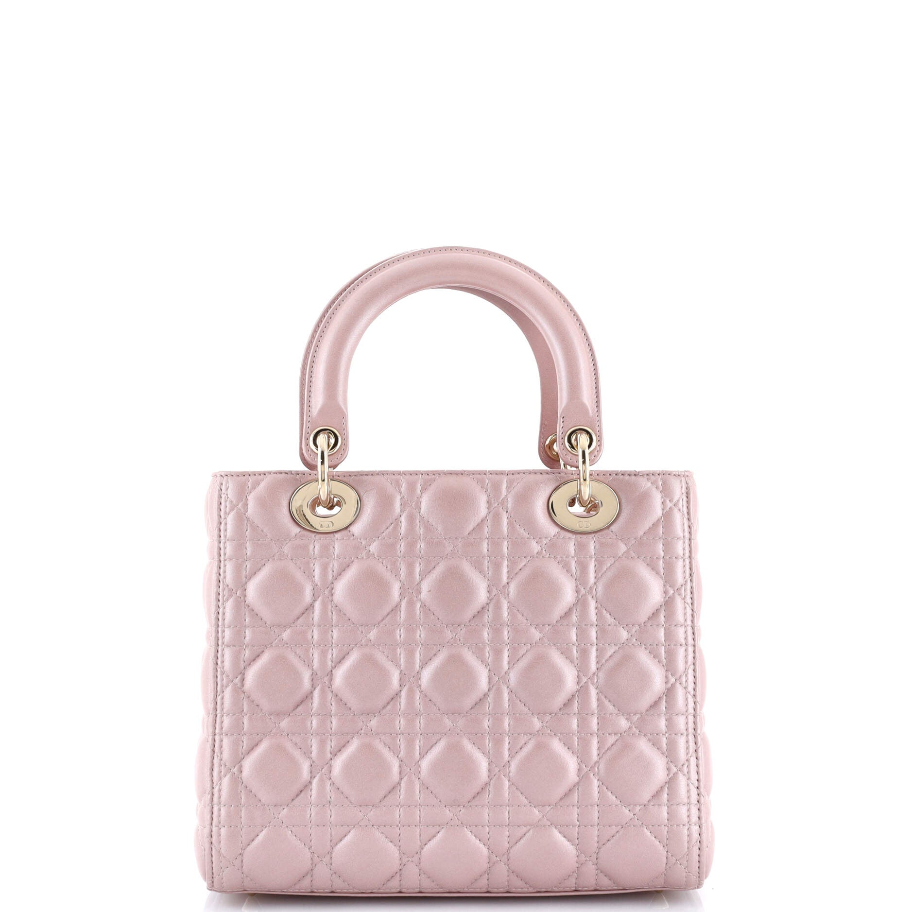 Lady Dior Bag Cannage Quilt Metallic Leather Medium
