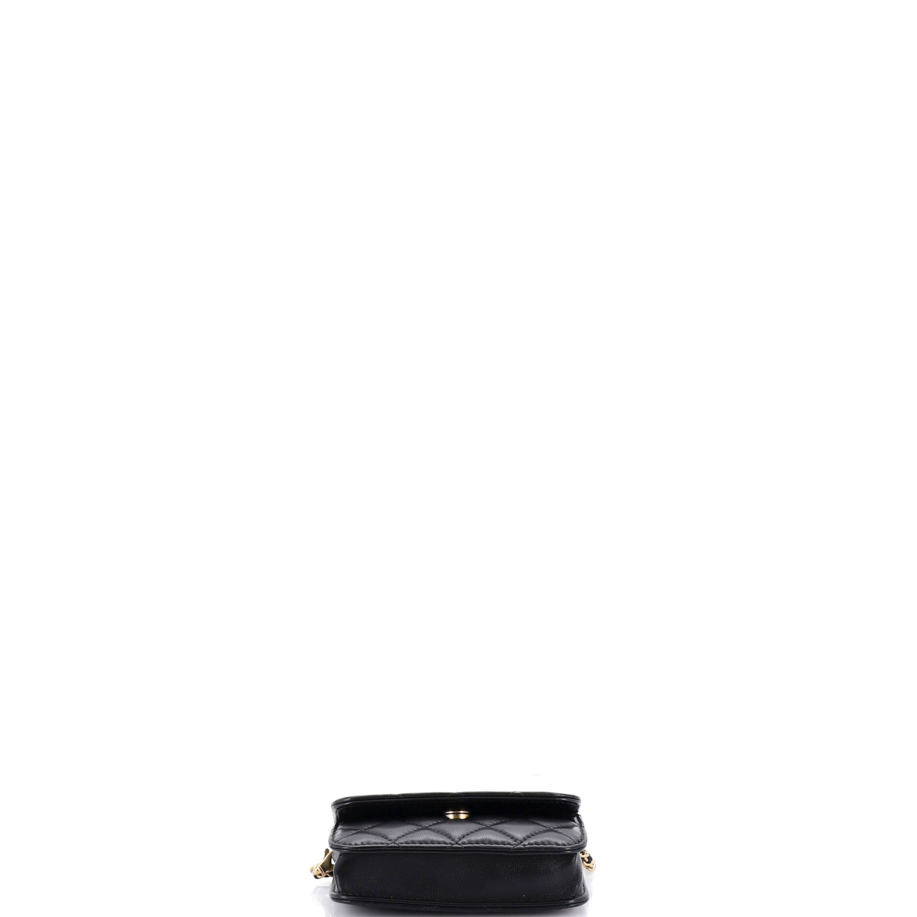 Pearl Crush Flap Clutch with Chain Quilted Lambskin Mini