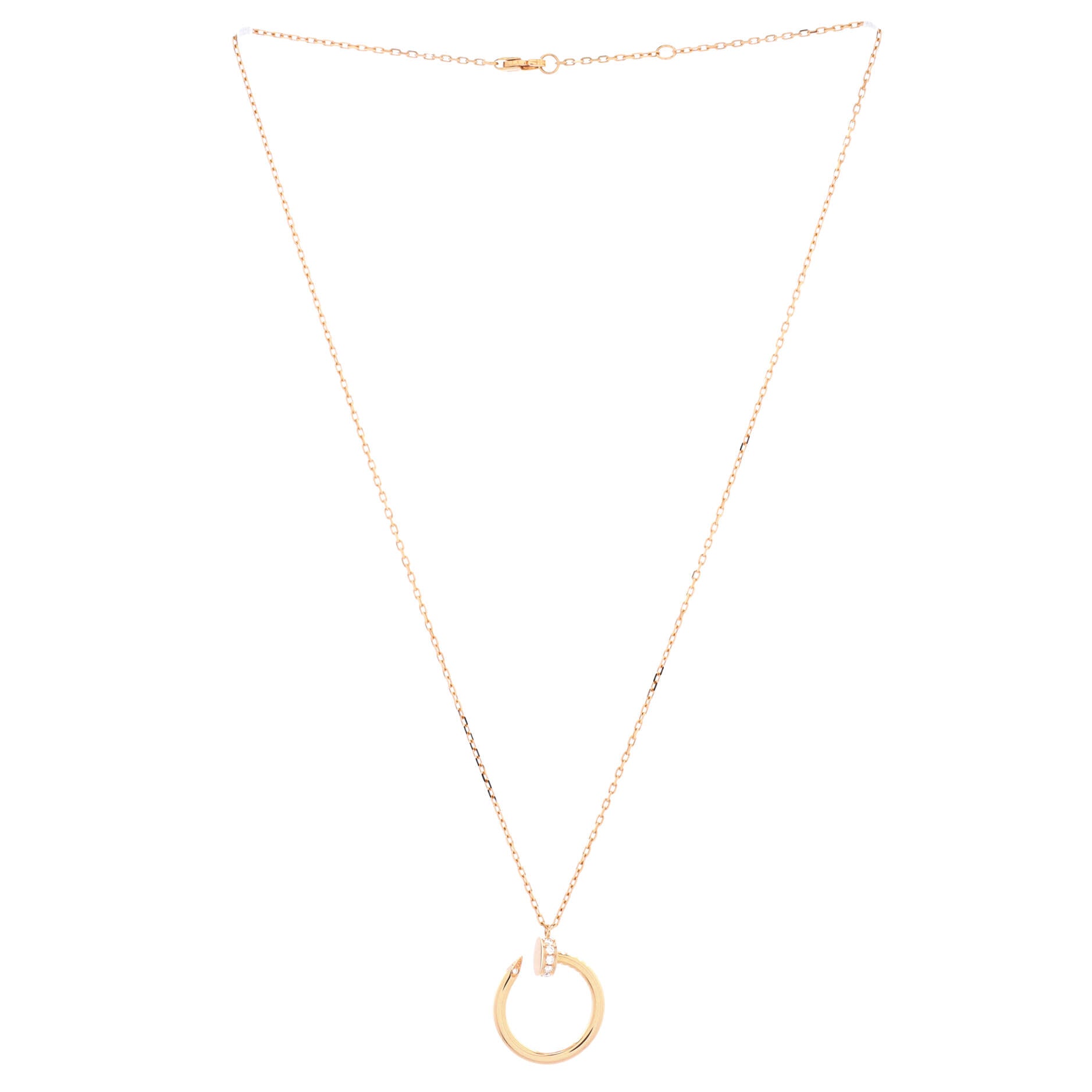 Juste un Clou Pendant Necklace 18K Rose Gold with Diamonds