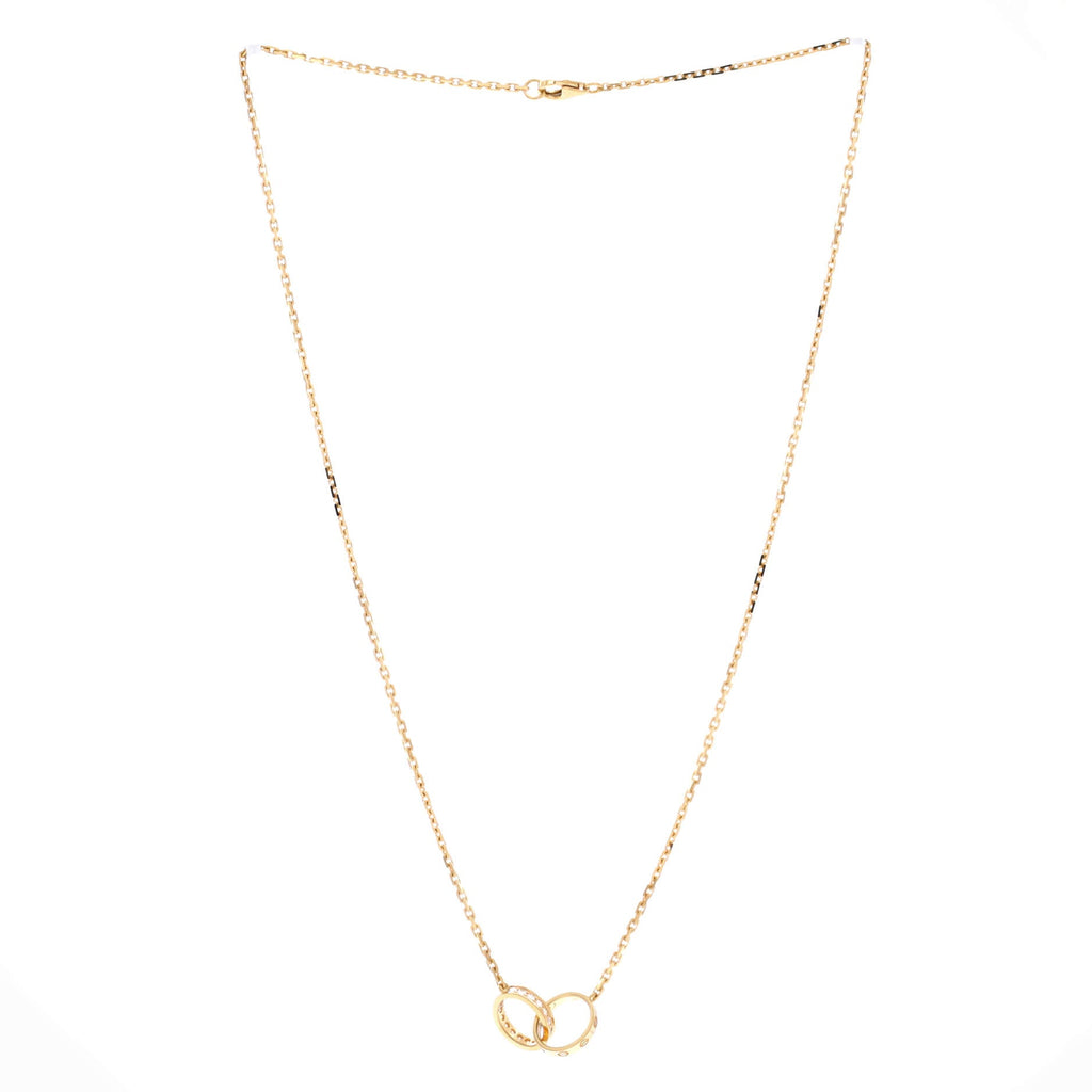 Love Interlocking Necklace 18K Yellow Gold and Diamonds