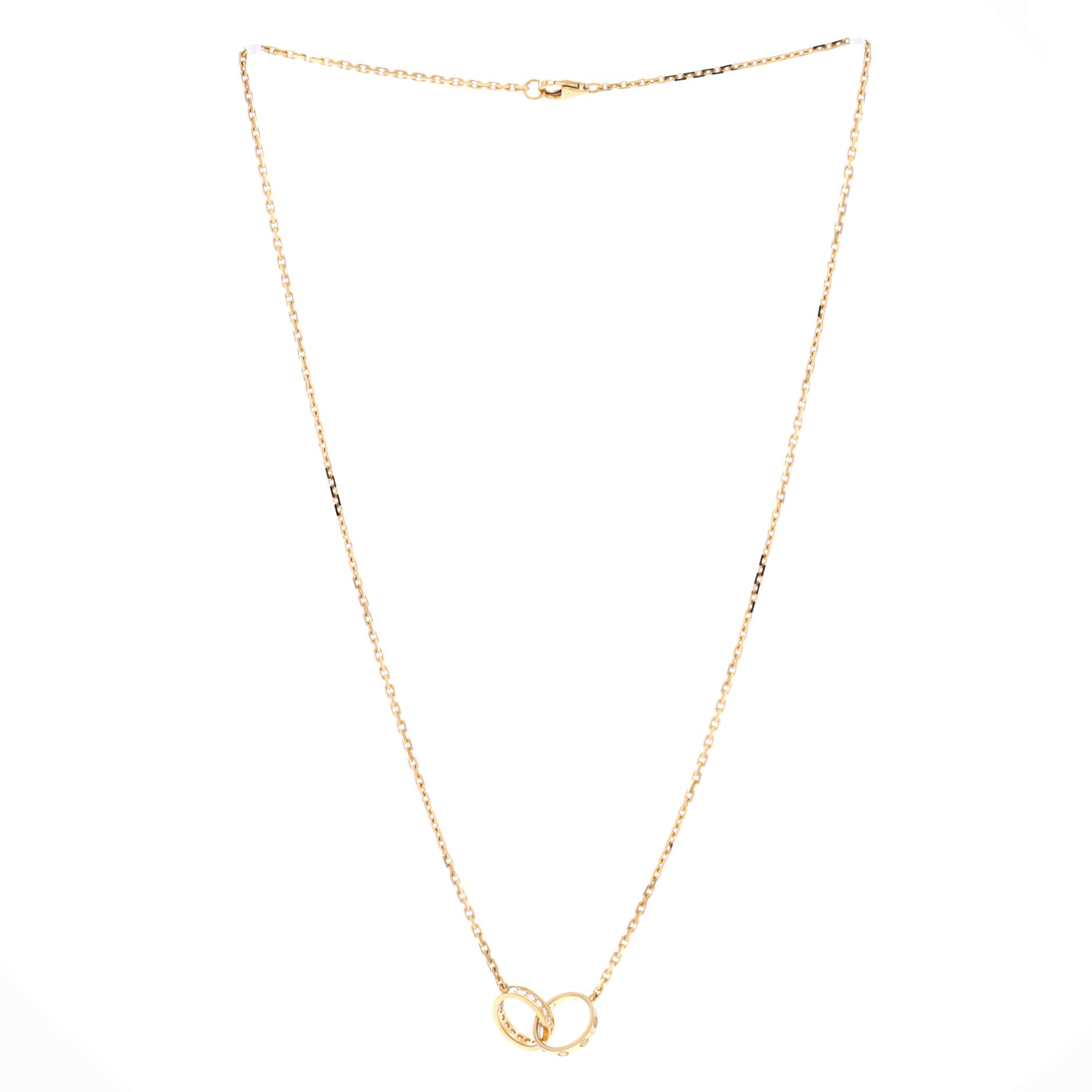 Love Interlocking Necklace 18K Yellow Gold and Diamonds