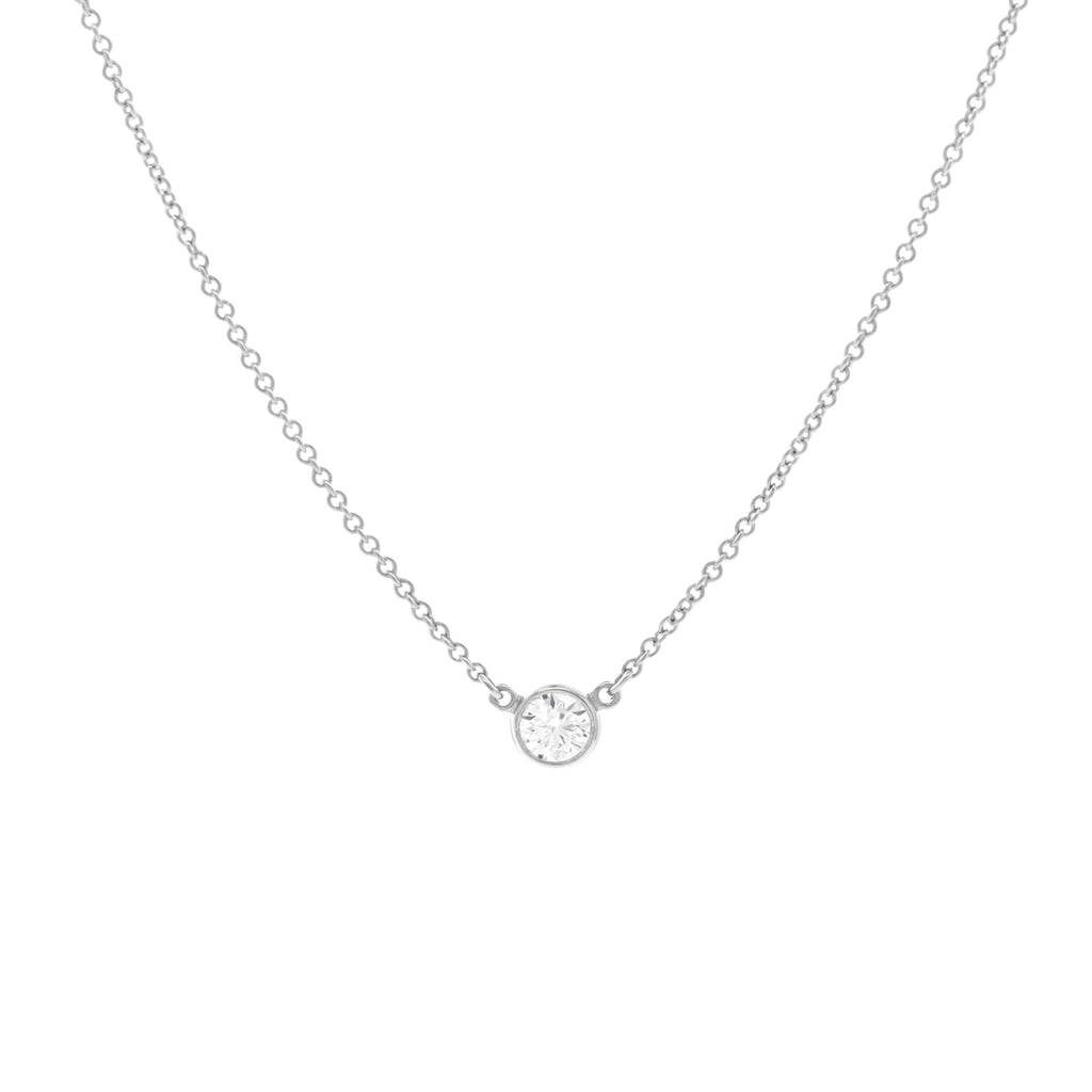 Elsa Peretti Diamonds By The Yard Pendant Necklace Platinum with Diamond 0.20-0.29CT