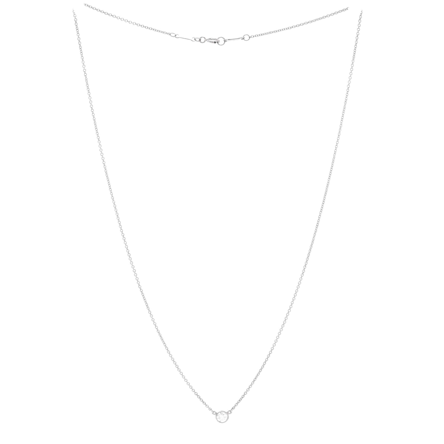 Elsa Peretti Diamonds By The Yard Pendant Necklace Platinum with Diamond 0.20-0.29CT