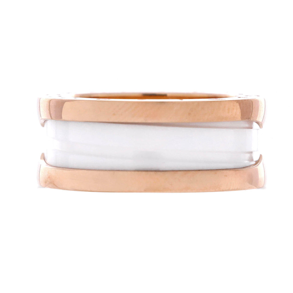 B.Zero1 Two Band Ring 18K Rose Gold and Ceramic