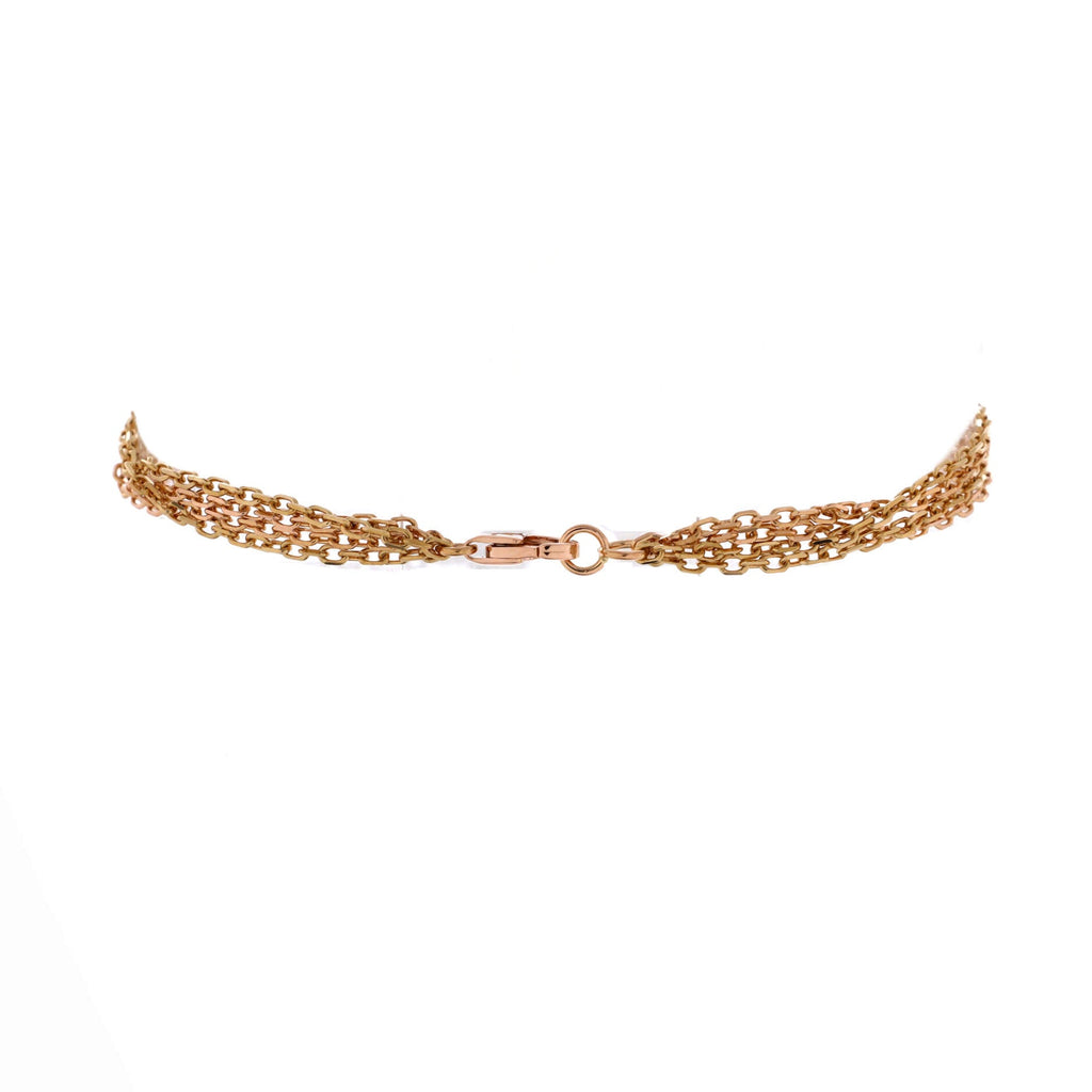 Trinity 4 Chain Bracelet 18K Tricolor Gold