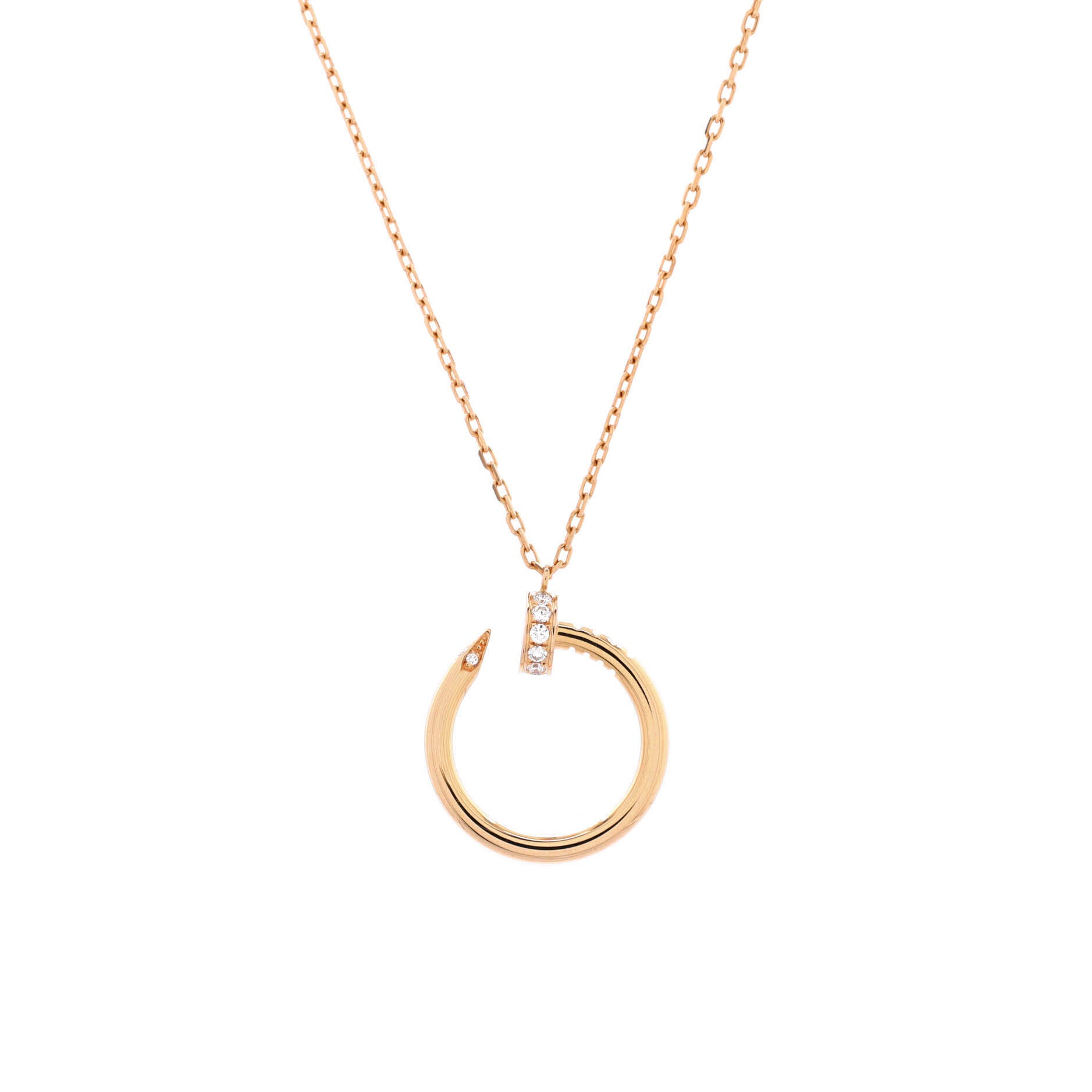 Juste un Clou Pendant Necklace 18K Rose Gold with Diamonds