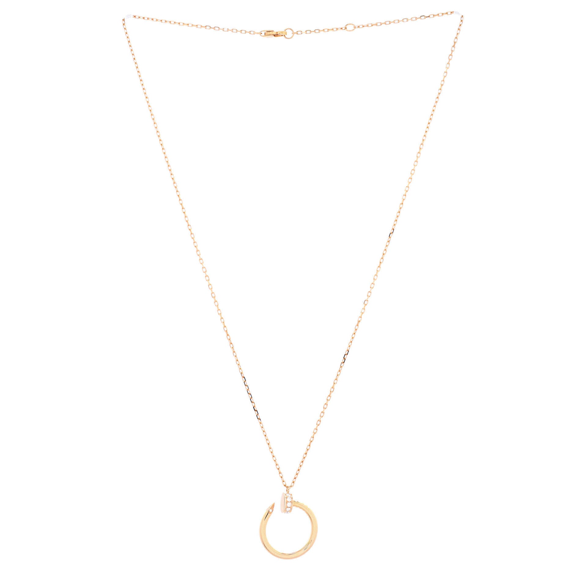 Juste un Clou Pendant Necklace 18K Rose Gold with Diamonds