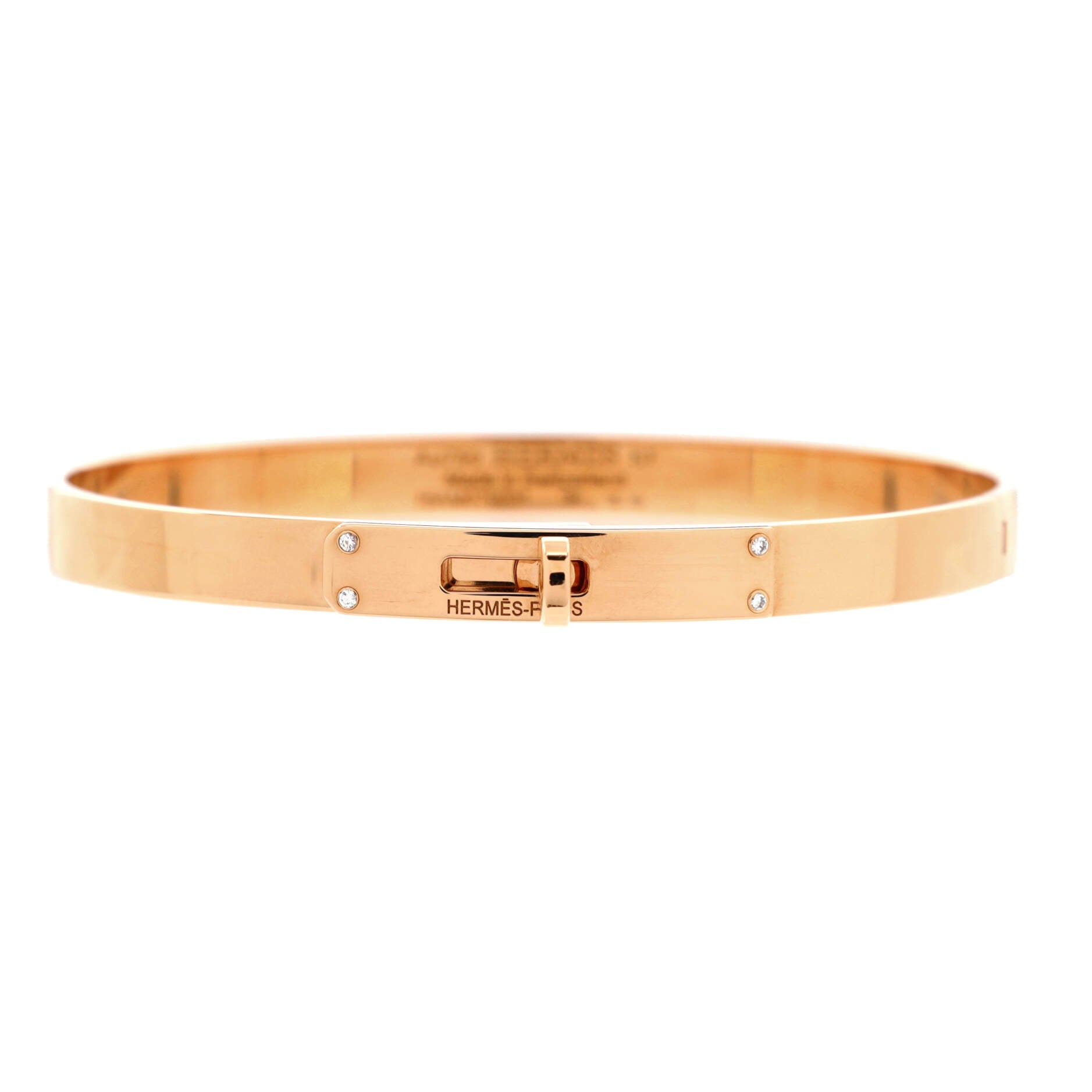 Kelly Bracelet 18K Rose Gold with 4 Diamonds Small