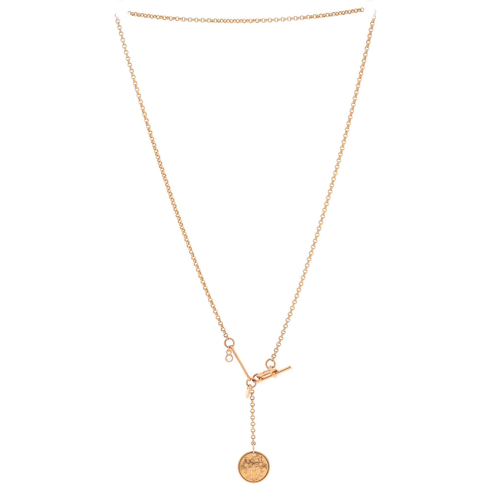 Ex-Libris Pendant Necklace 18K Rose Gold with Diamond Small