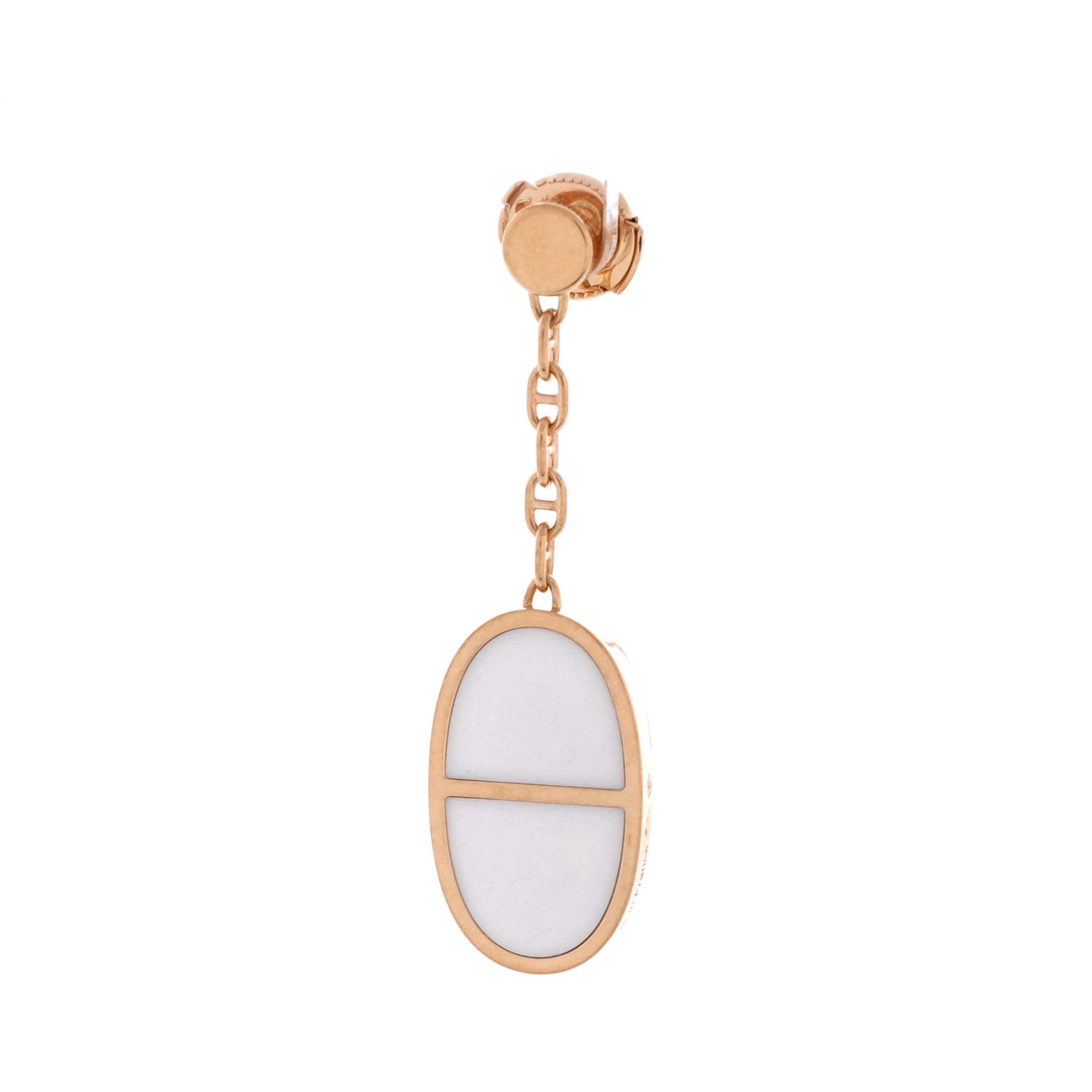Chaine d'Ancre Verso Earrings 18K Rose Gold with Ceramic