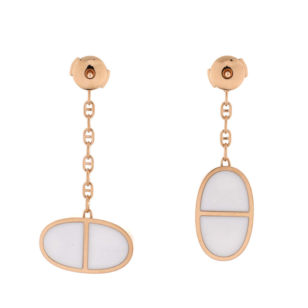 Chaine d'Ancre Verso Earrings 18K Rose Gold with Ceramic
