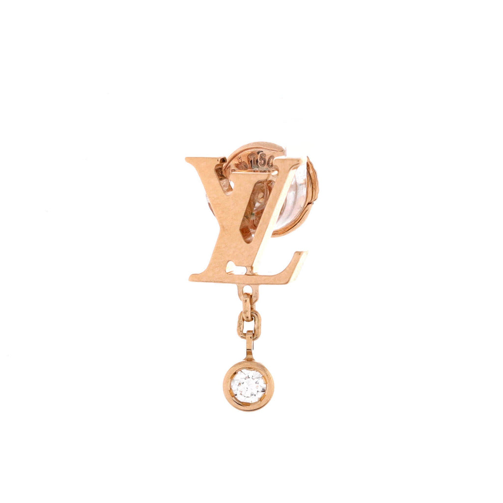 Idylle Blossom LV Ear Stud Earrings 18K Rose Gold with Diamond