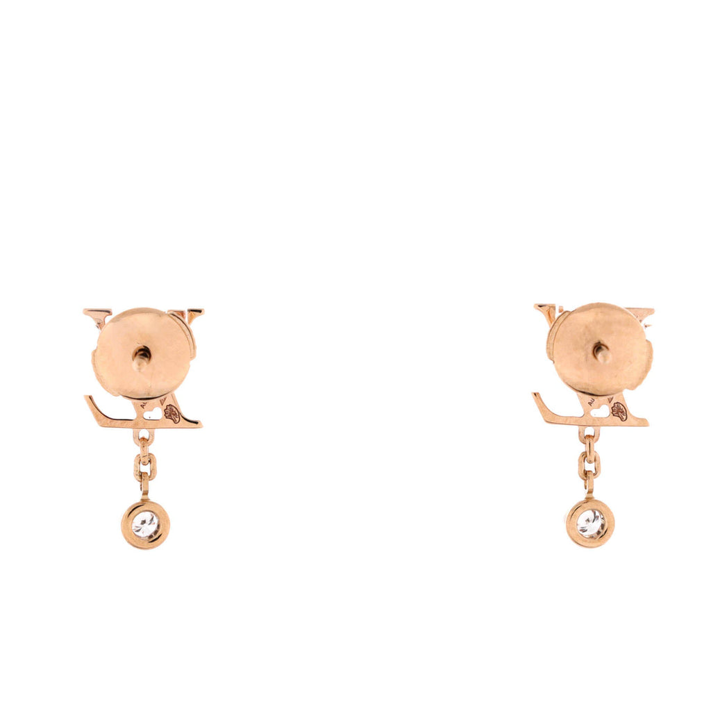Idylle Blossom LV Ear Stud Earrings 18K Rose Gold with Diamond