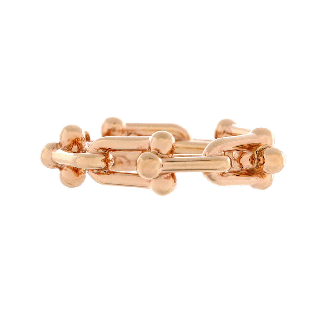 HardWear Link Ring 18K Rose Gold with  Diamonds Small