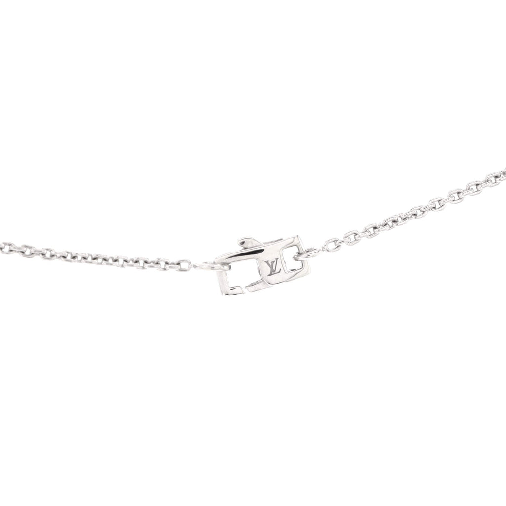 Idylle Blossom LV Pendant Necklace 18K White Gold with Diamond