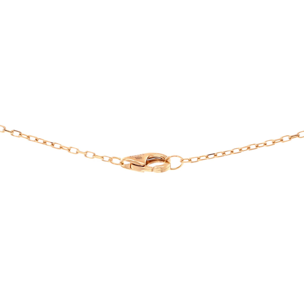 Trinity Diamond Pendant Necklace 18K Tricolor Gold and Pink Sapphire