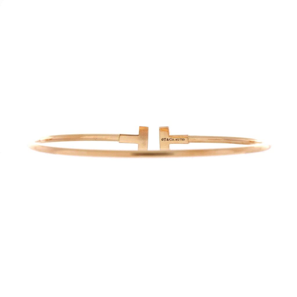 T Wire Bracelet 18K Yellow Gold Narrow