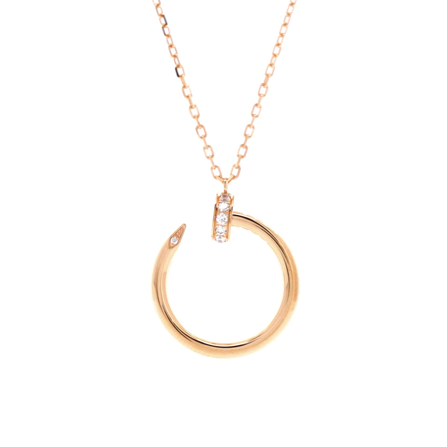 Juste un Clou Pendant Necklace 18K Rose Gold with Diamonds
