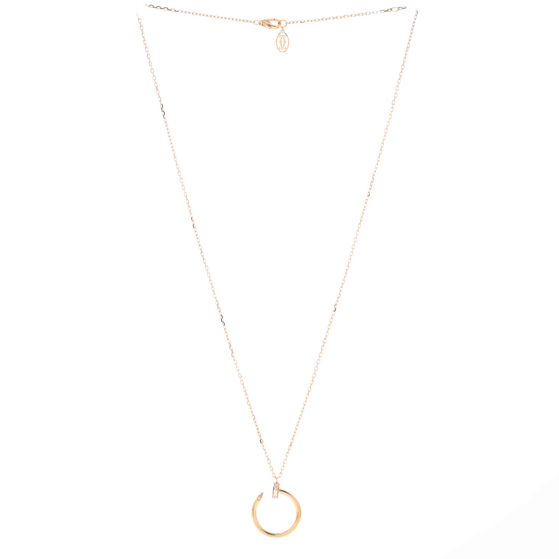 Juste un Clou Pendant Necklace 18K Rose Gold with Diamonds