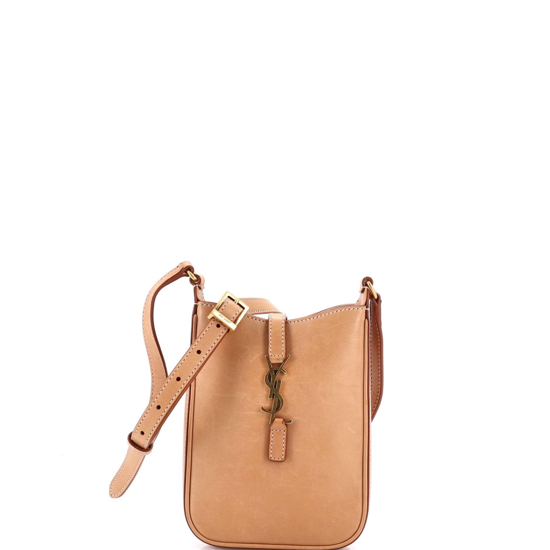 Le 5 a 7 Vertical Shoulder Bag Leather Mini