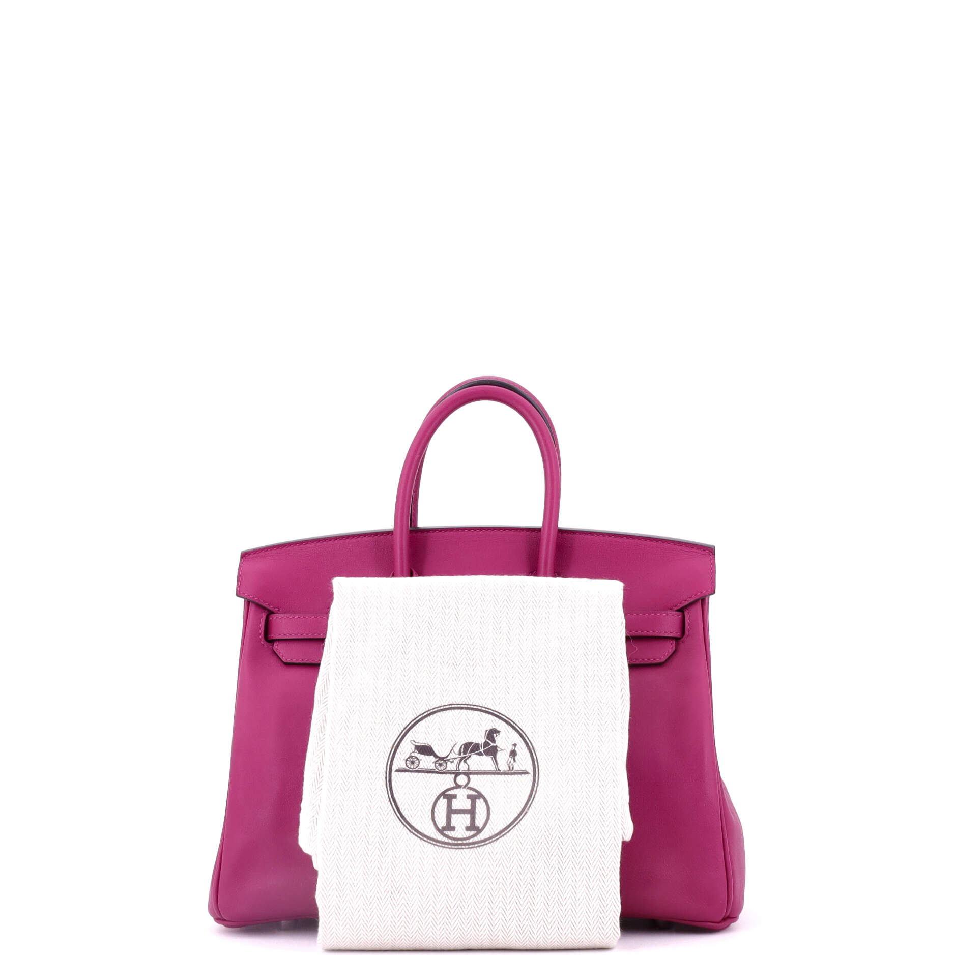 Birkin Handbag Rose Pourpre Swift with Palladium Hardware 25