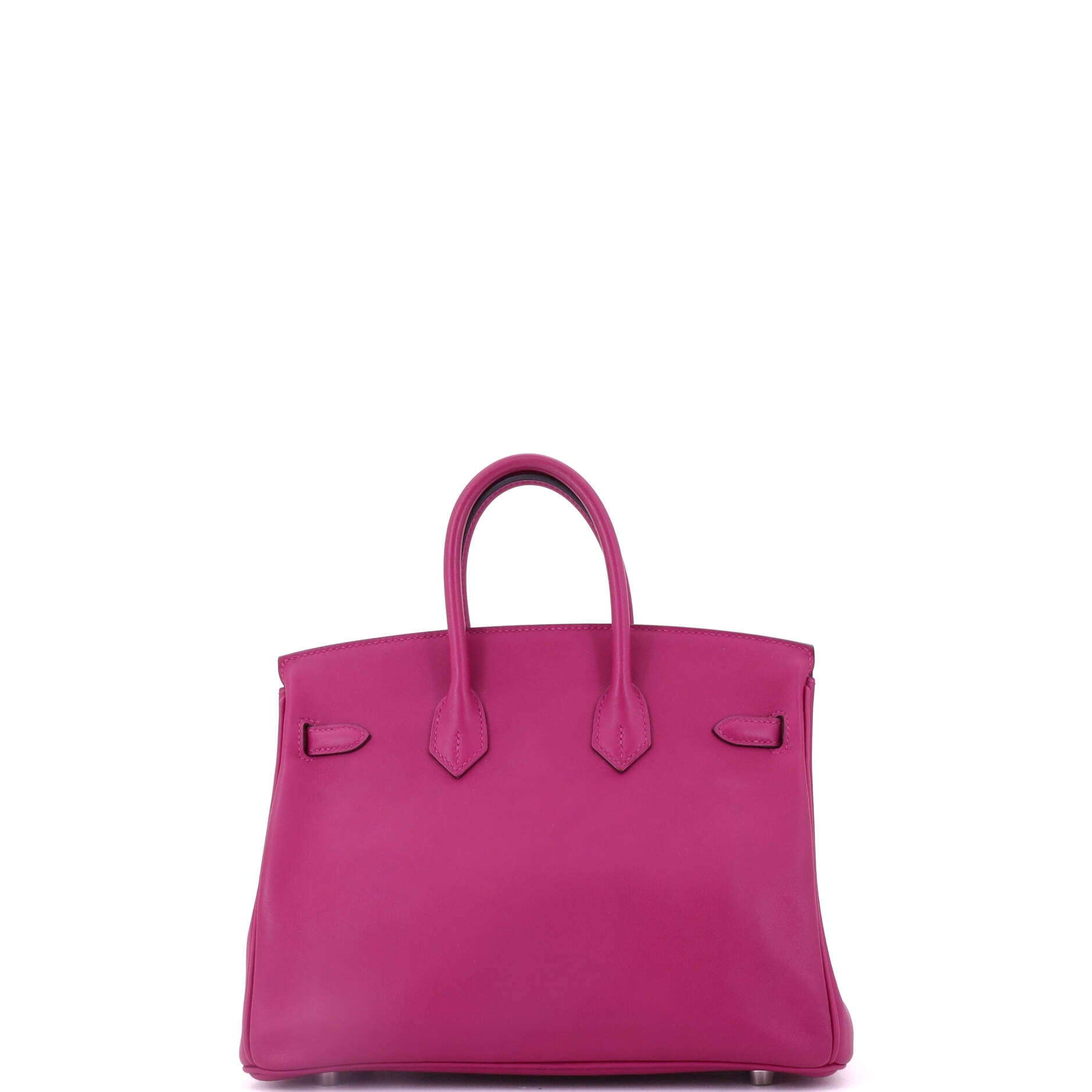 Birkin Handbag Rose Pourpre Swift with Palladium Hardware 25