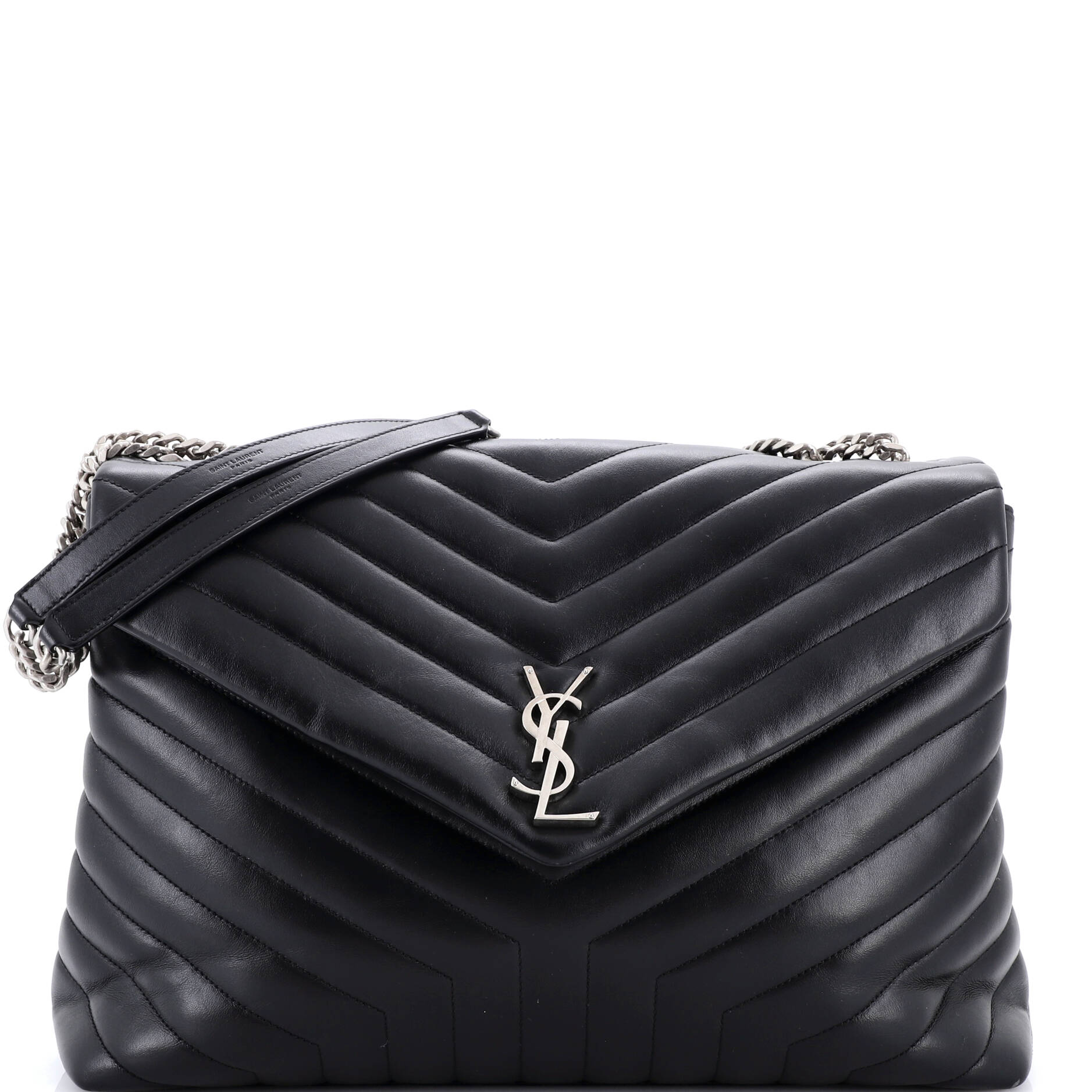 Loulou Shoulder Bag Matelasse Chevron Leather Large