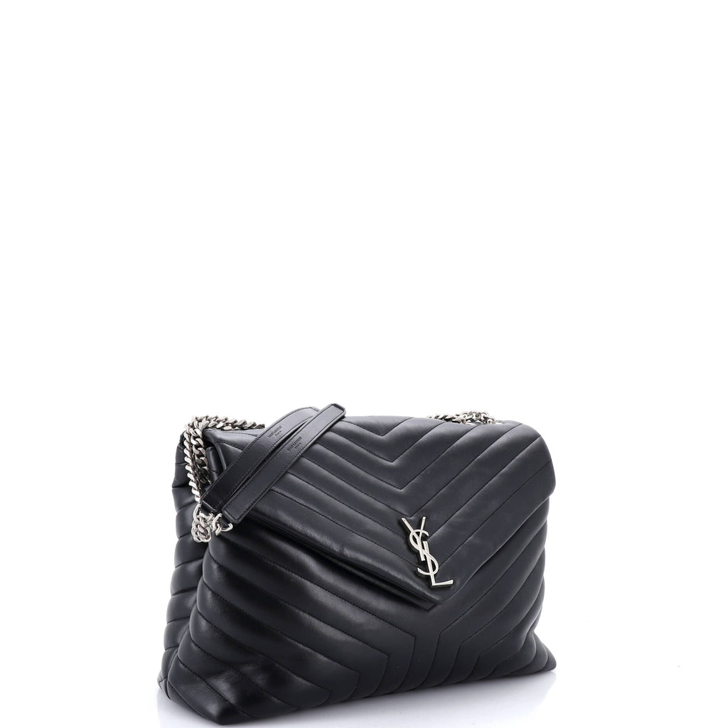 Loulou Shoulder Bag Matelasse Chevron Leather Large