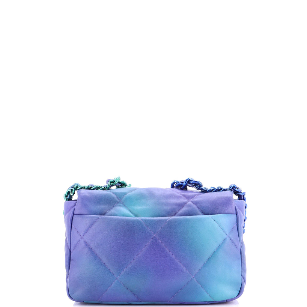 19 Flap Bag Quilted Tie Dye Calfskin Medium