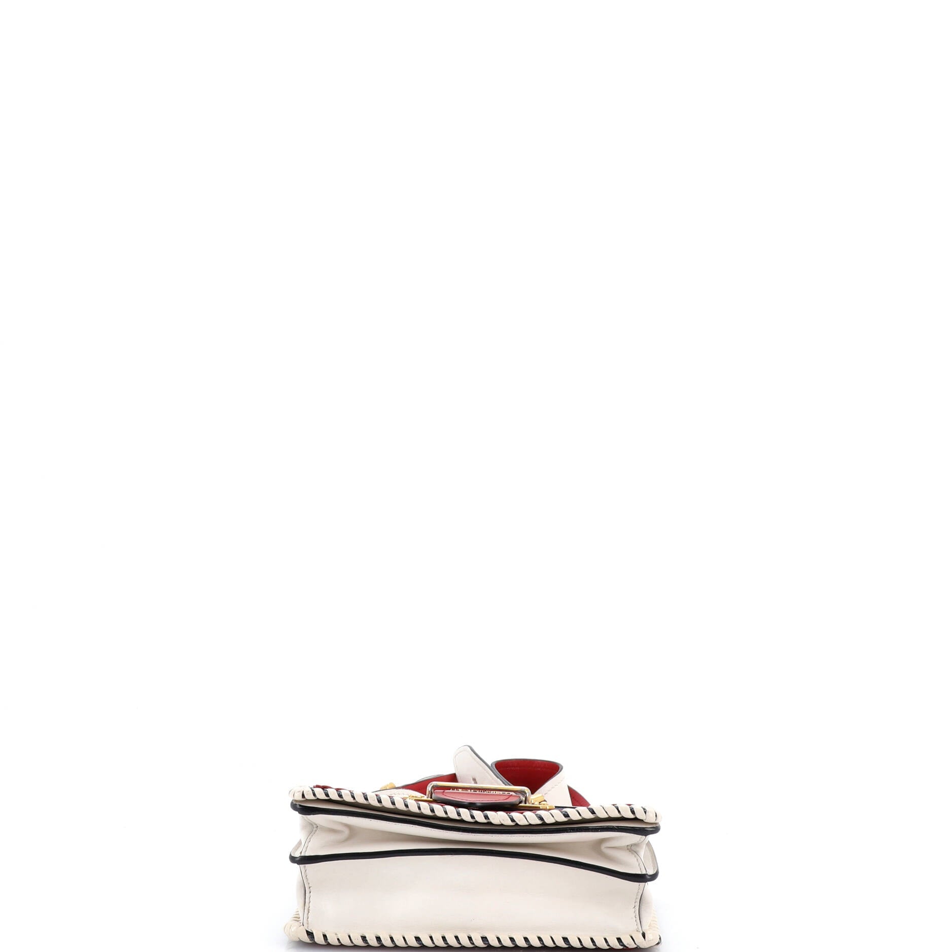 Cahier Crossbody Bag Embellished Denim and Leather Small