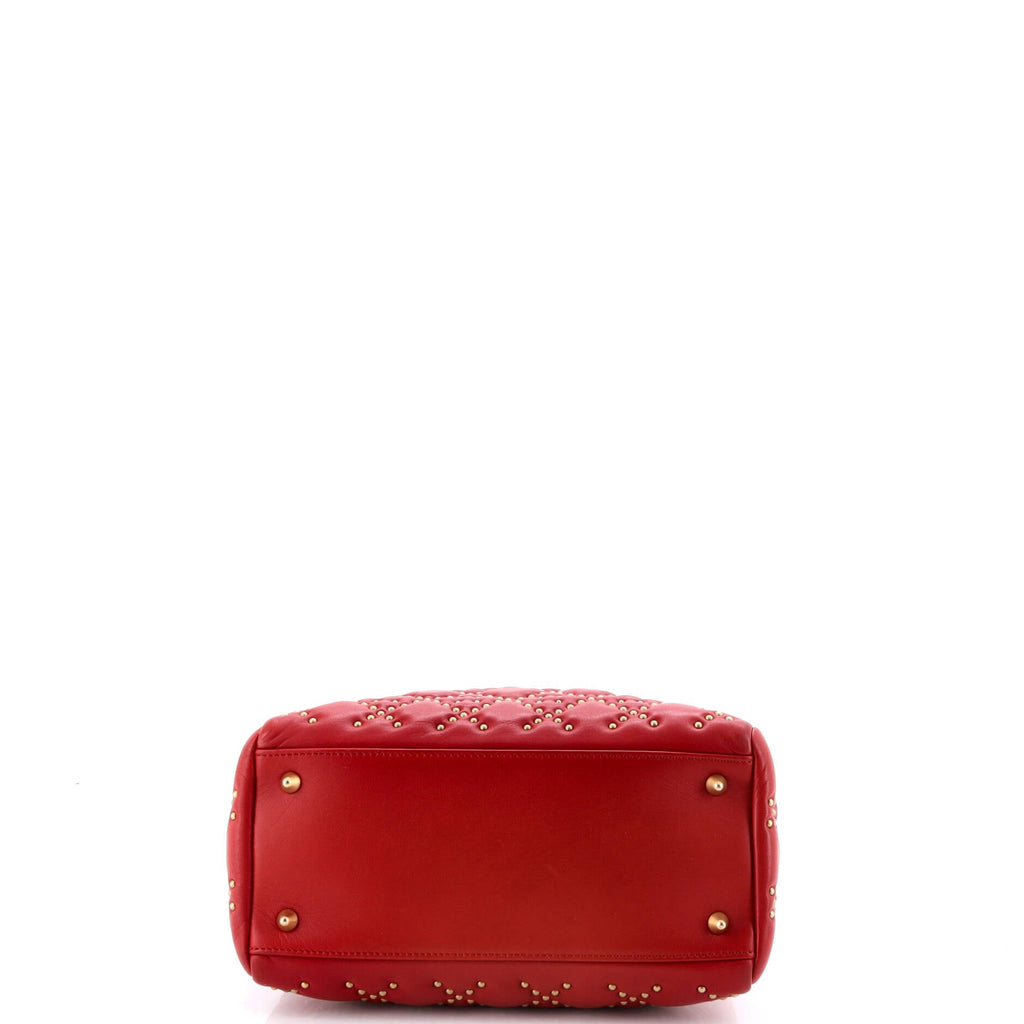 Supple Lady Dior Bag Cannage Studded Lambskin Medium
