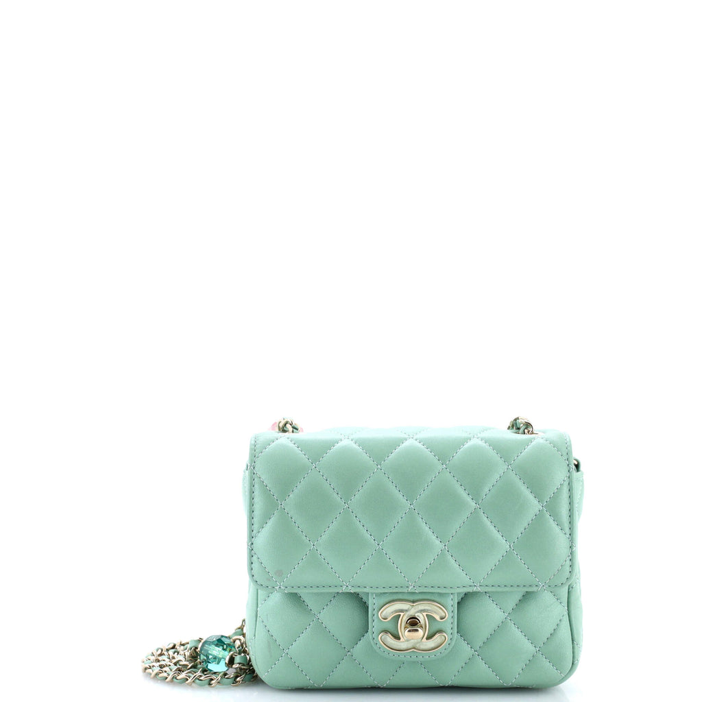 Candy Heart Flap Bag Quilted Lambskin Mini