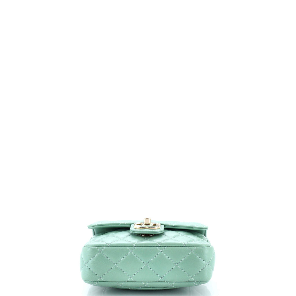 Candy Heart Flap Bag Quilted Lambskin Mini