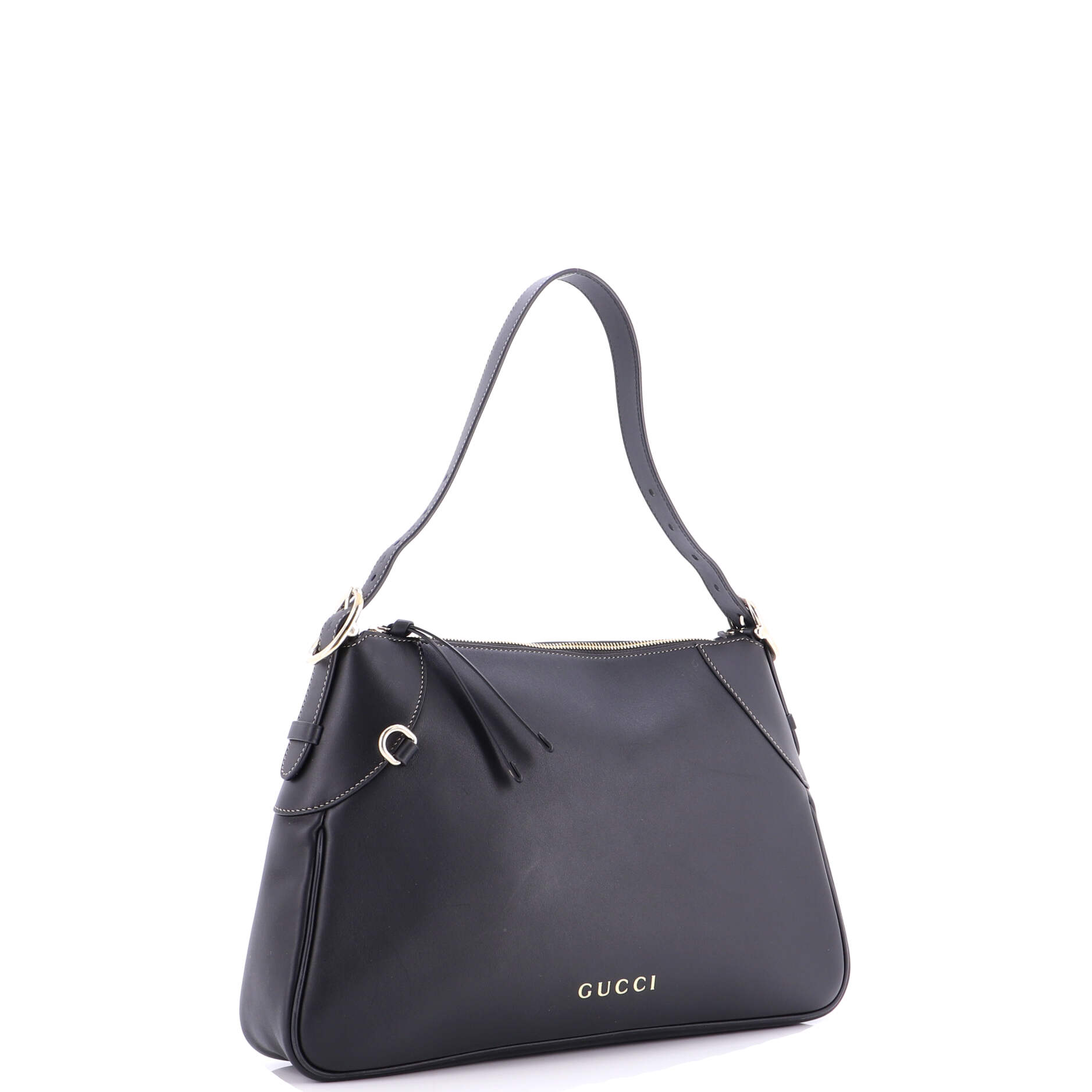 Emblem Shoulder Bag Leather Medium
