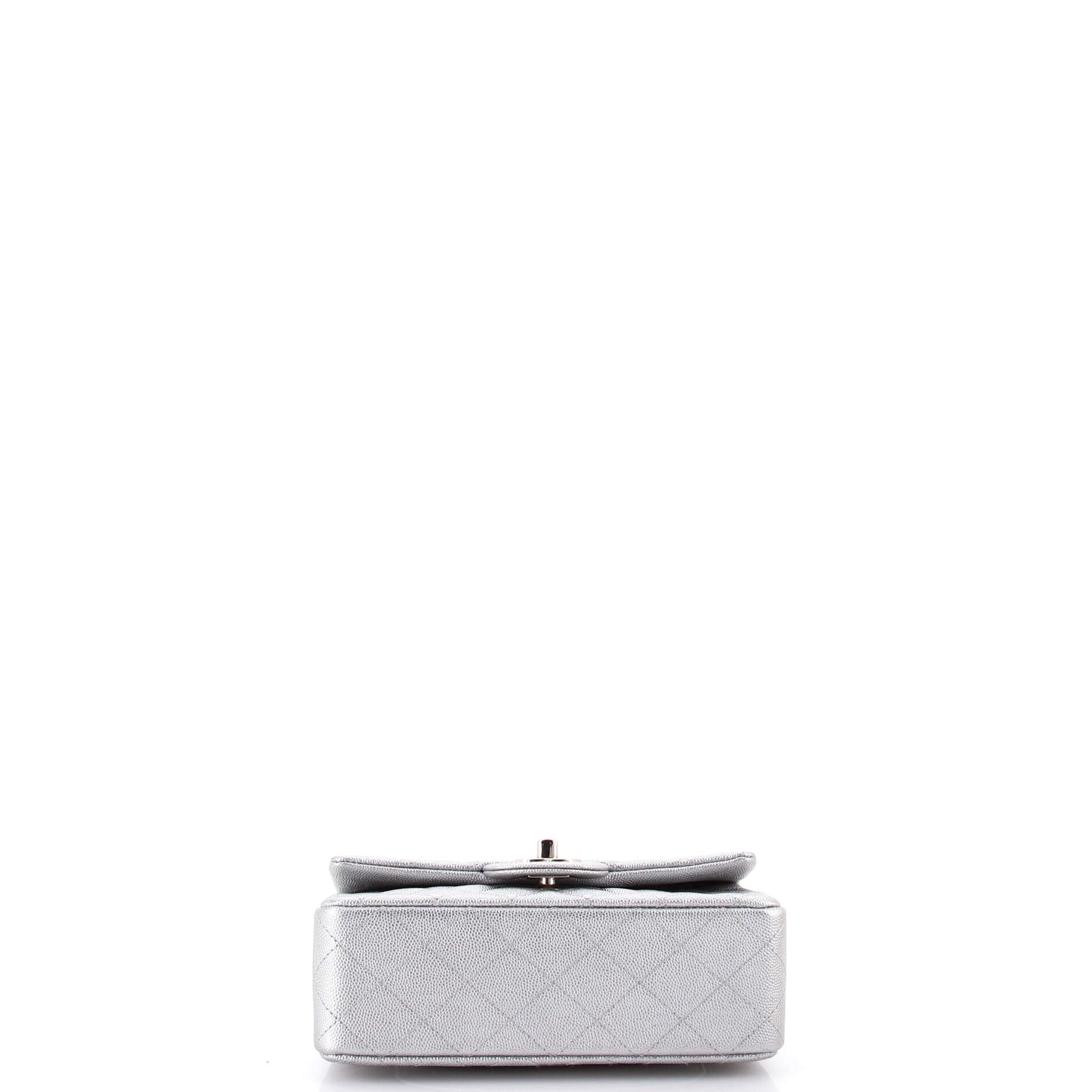 Classic Single Flap Top Handle Bag Quilted Caviar Mini
